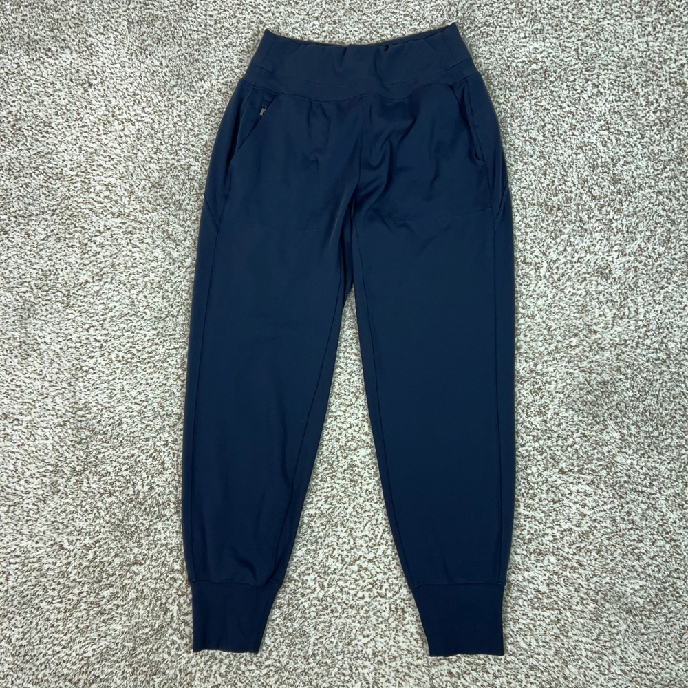 Athleta Joggers Womens Small Navy Blue Activewear Venice Cuffs Yoga Gym Workout
